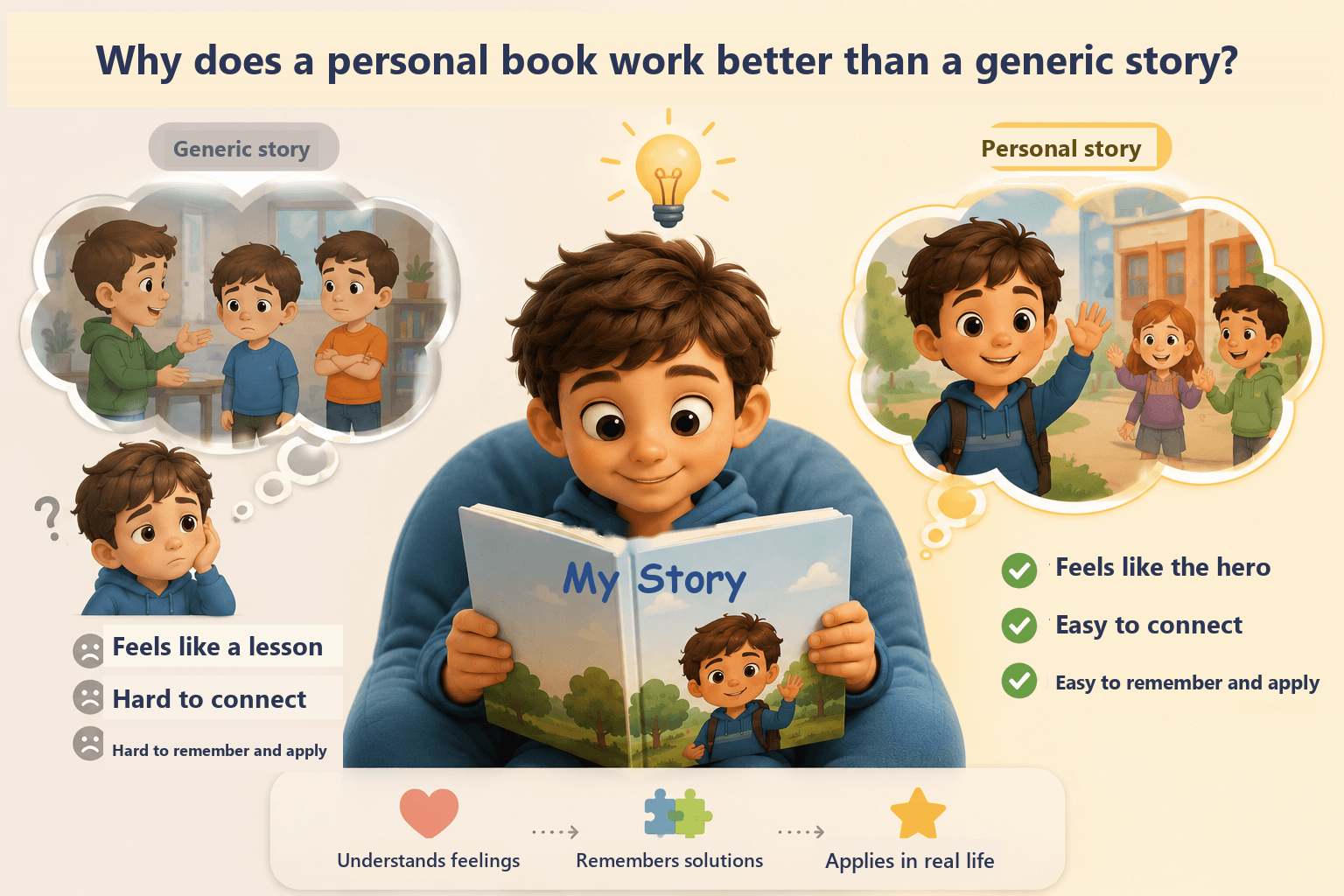 Why does a personalized book work better than a generic one?